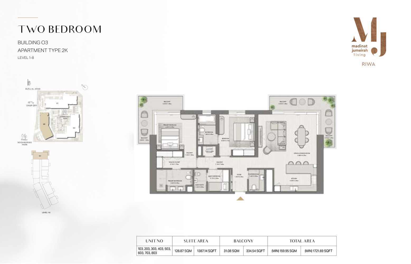 Unit 103,203,303,403,503,603,703,803